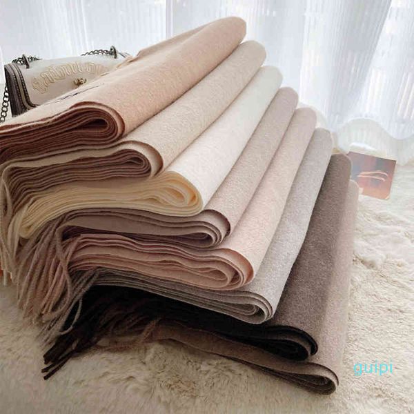 

cashmere feel solid color tassel long lovers warm imitation cashmere scarf versatile monochrome shawl, Blue;gray