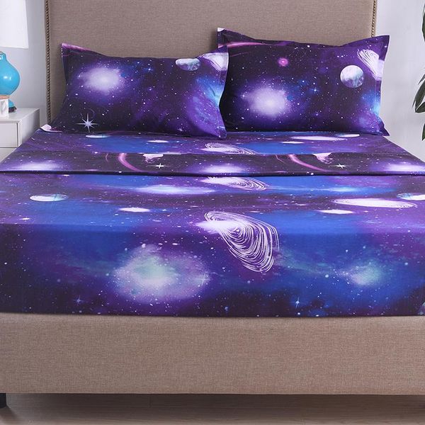 

bedding sets simple 3d star nebula 1.8/2.2 m bed sheet four-piece set 266*259 europe and the united states king large size dream comfort sof