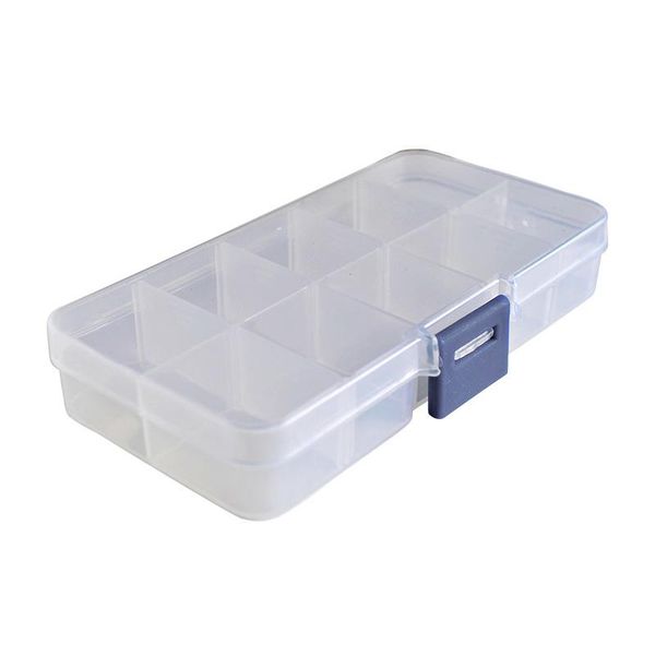 

storage boxes & bins promotion 10pcs 10 compartments plastic nail art tips craft jewellery case box uk