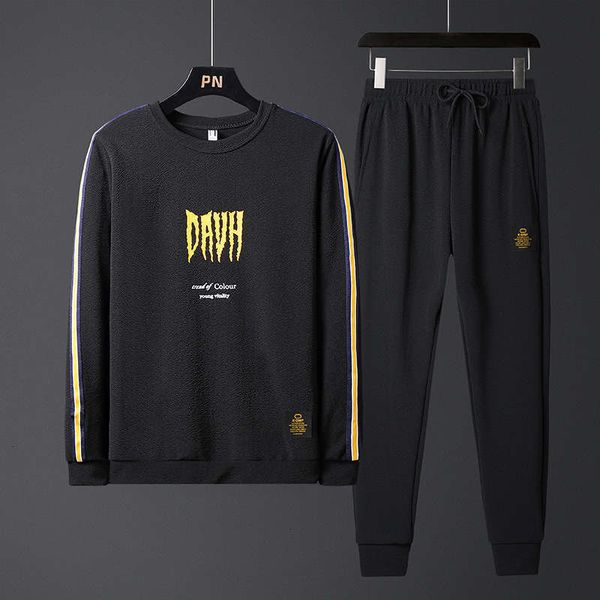 

tracksuits suit leisure korean sports fashion brand spring and autumn round collar men's clothing, Gray