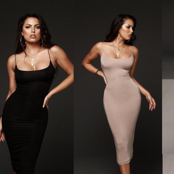 

women dress new womens bandage dresses bodycon sleeveless solid knee length evening party club midi dress, Black;gray