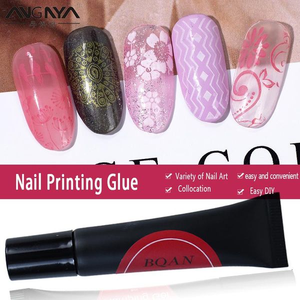 

nail art kits angnya 10 colors 8ml printing glue painted rubber hose easy to shape lasting template shop polish base gel