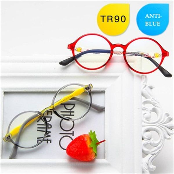

fashion sunglasses frames optical glasses for kids computer blue light blocking clear lens girl boy video gaming children safety eyewear fra, Black