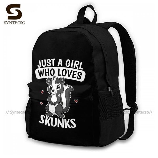 

backpack skunk backpacks print kawaii polyester running tourist bags