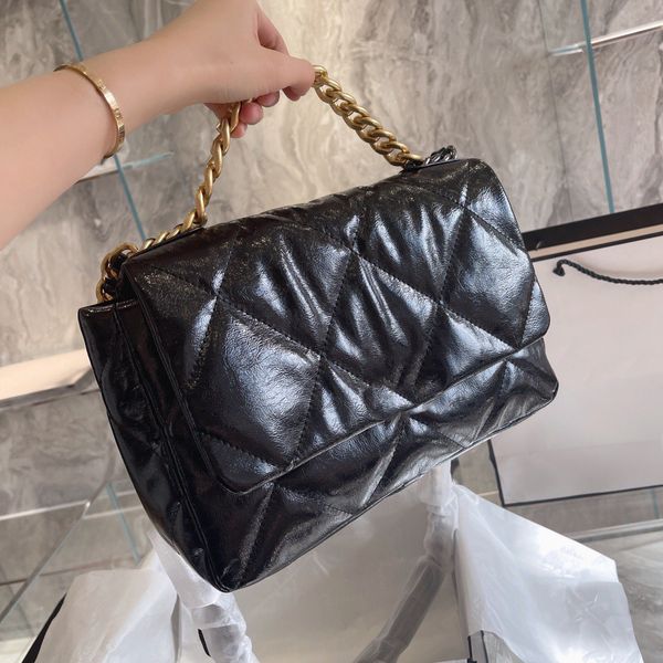 

fashion oil wax leather womens bag two-color chain crossbody shoulder bag luxury designers bags ing