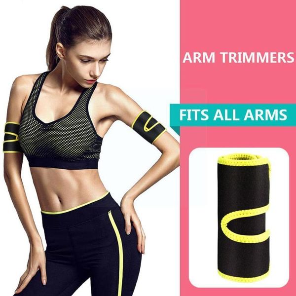

sports gloves adjustable paste buckle armbands arm leg body shapers shapewear fat warmers wraps trimmers p6d6, Black