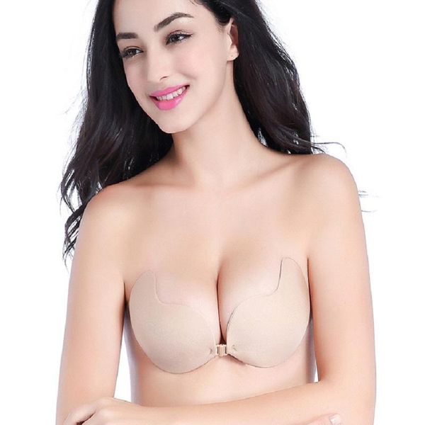 

bras women fashion modish strapless silicone push up invisible bra self adhesive female bralette lingerie for lady, Red;black