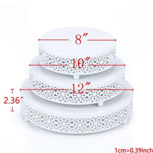 

baking & pastry tools d57a modern cake stands round stand cupcake for baby shower, wedding birthday party celebration, white