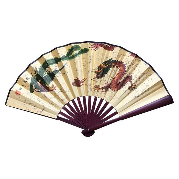 

8 inch men's silk fan chinese traditional handicraft factory direct sales