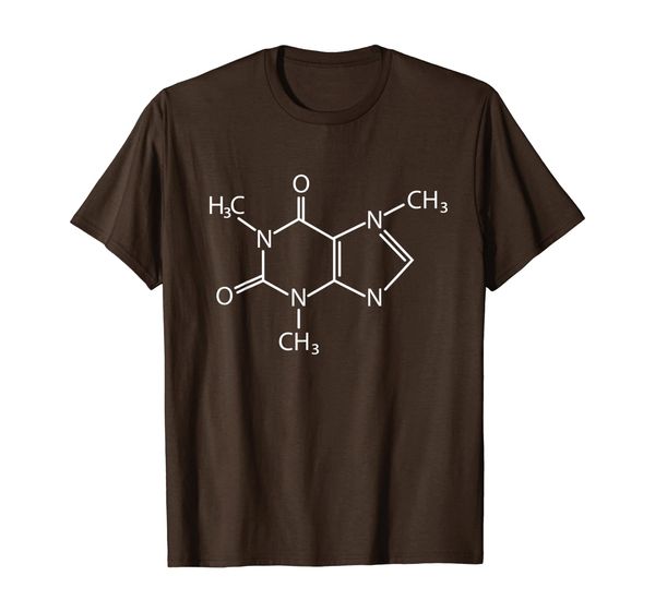 

t shirt coffee - structural formula - chemical composition, White;black