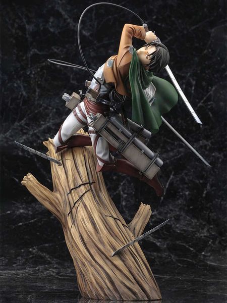 Attack on Titan Artfx Levi Renewal Scar moncone Pacchetto 28CM figure anime PVC Action Figure Toy Collection Model Toy Doll