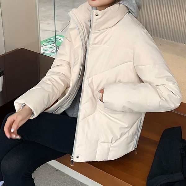 

women's down & parkas uliyou 2021 winter coats casual solid female warm hooded jackets for women, Black