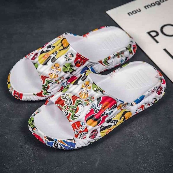

official website 70% off outlet new slideshow ladies summer slippers men soft bottom indoor bathroom non-slip beach shoes flip flops, Black