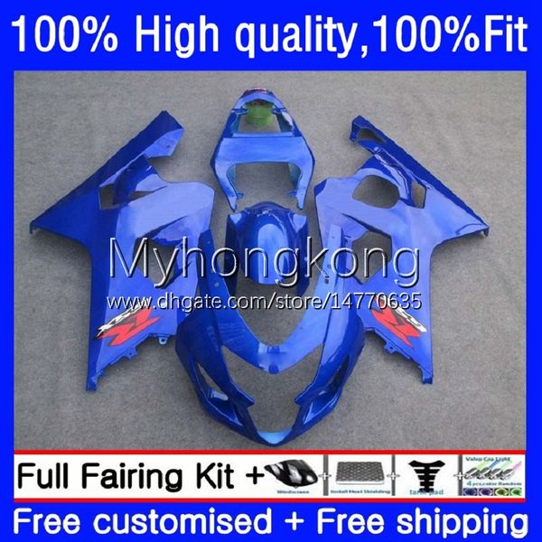 Bodys de Molde de Injeção para Suzuki GSXR600 GSXR-750 GSX-R750 K4 750cc 04 05 20No.34 GSXR 600 750 CC 600cc GSX-R600 04-05 GSXR750 GSXR-600 2004 2005 Light Blue OEM Fairings