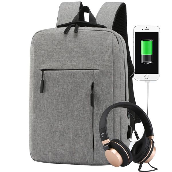 

backpack usb charging men 15.6 inch lapbag school college student travel rucksack