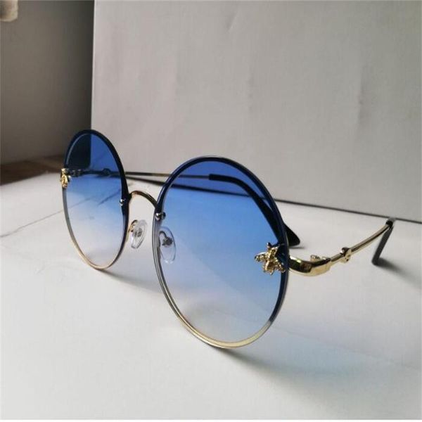 

sunglasses bee women's metal sun glasses rimless round male frame men women, White;black