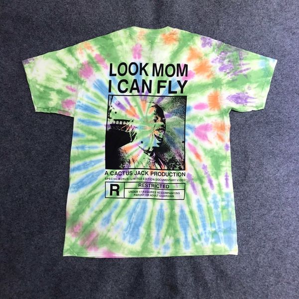 

2021 new scott watch monday i'll fly printed blouse men's tie dye on the first version is a man's cotton t-shirt for travis o, White;black