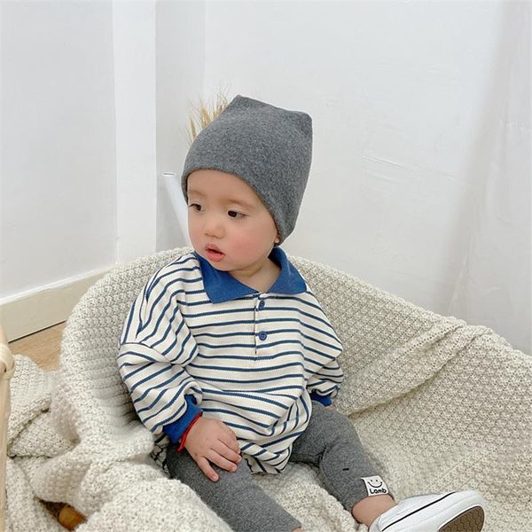 

boys' climbing clothes korean baby clothes spring bag fart shirt kha ins one piece for goin, Blue