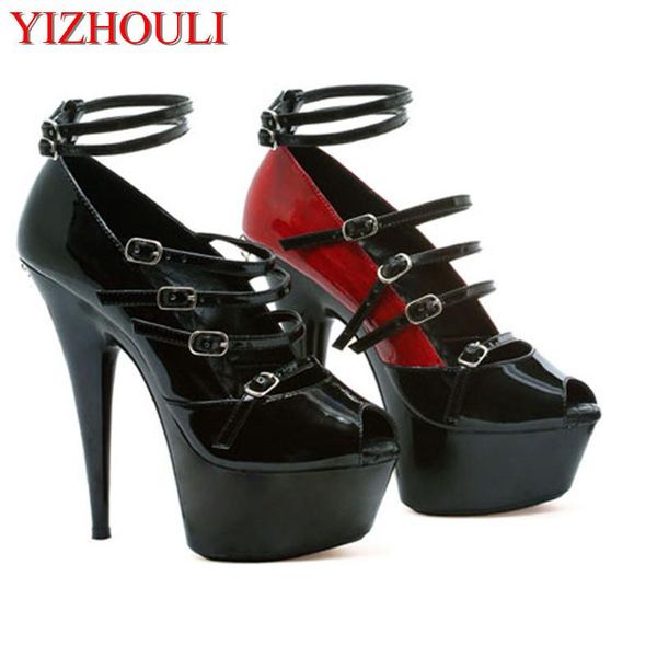 

dress shoes 15cm ultra high heels fine with waterproof paint single shoe color matching diamond club, Black