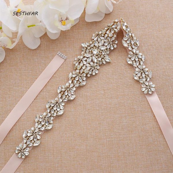 

wedding sashes handmade rhinestones belt crystal bridal diamond sash for accessories j168g, White