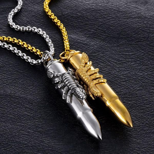 

pendant necklaces gorgor necklace men steel chain pattern gold steel-color individuality accessories tx1372, Silver