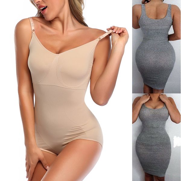 

slimming full slips strapless shaperwear seamless full magic body shaper tummy control for women underwear dress women corset us, Black;white
