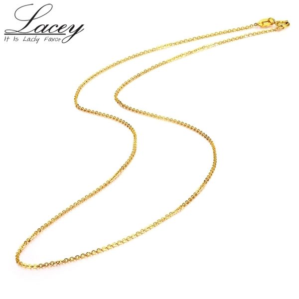 

genuine 18k white yellow gold chain necklace pendant 18 inches au750 jewelry necklace women fine gift, Silver