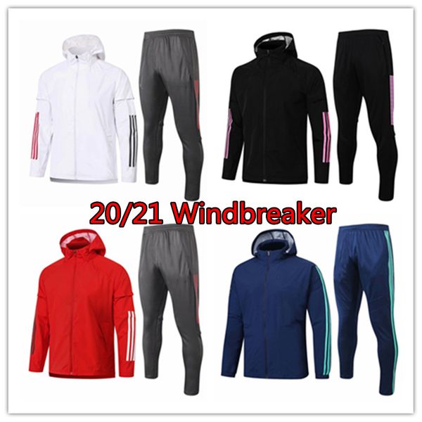 

20 21 madrid mens windbreaker sportwear jacket 20 21 hooded tracksuit soccer hoodie benzema winter dust coat modric wind coat uniform suits, Gray
