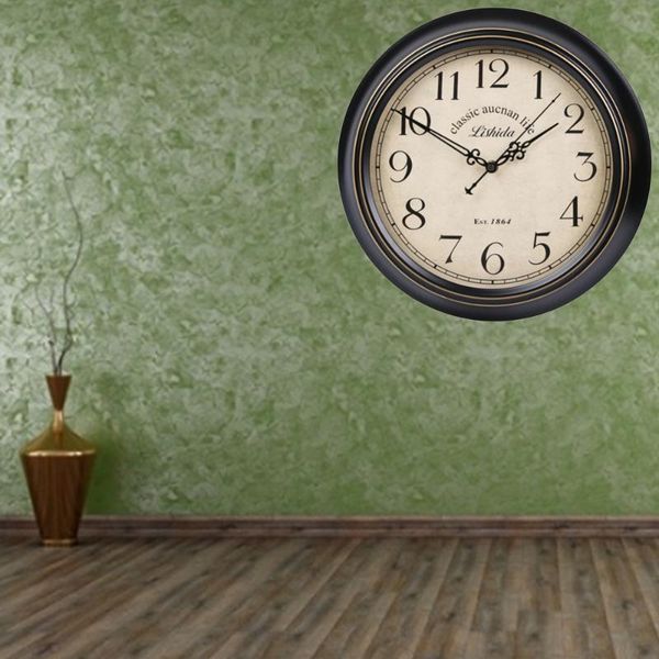 

wall clocks 1pc retro hanging clock 12 inch silent living room without battery