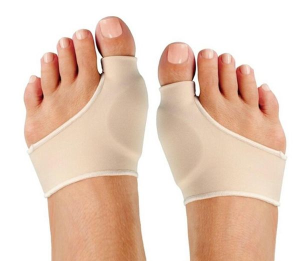 

2022 bunion pads spandex gel cushions stretch hallux valgus protector guard toe small/large size nude color