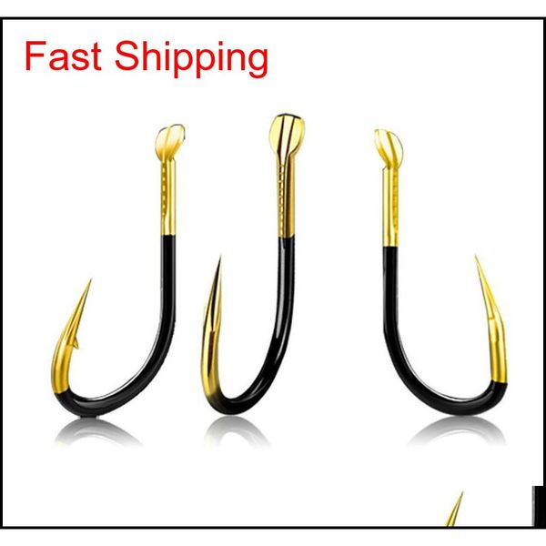 

new large fishing gear black gold double groove barbed outdoor fishing supplies large hook fish suita dxp abc2007