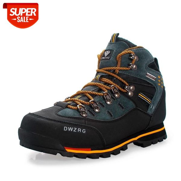 

waterproof big size hiking shoes for men suede breathable mountain boots anti-slippery trekking sneakers #og4c