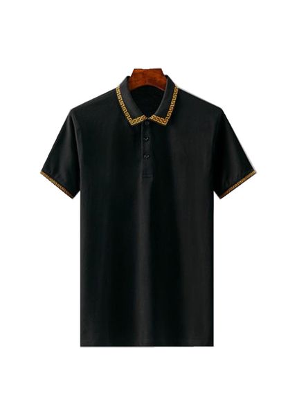 

2021 luxury brand mens designer polo t shirt summer fashion breathable short-sleeved lapel casual m-3xl#07, White;black