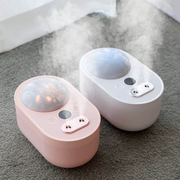 

humidifiers a-69 1000ml projection dual humidifier rotation mist aroma diffuser 360 night light rechargeable two sprayer