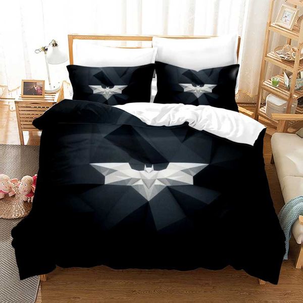 

bedding sets bat set single twin full  king size world hero bed aldult kid bedroom duvetcover 3d print 016