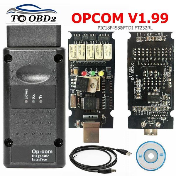 

code readers & scan tools v1.99 opcom 2021 for op com interface with pic18f458 ftdi ft232rl op-com diagnostic scanner professional 1.99