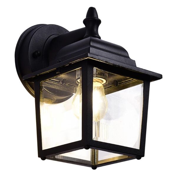 

outdoor wall lamps retro e27 lamp waterproof corridor pathway glass lantern light sconce courtyard villa garden balcony lighting#22