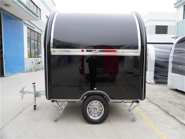 

american food truck food trailer 230x200x240cm black