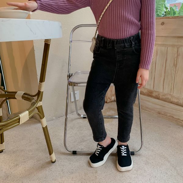 

2021 new girls pants jeans kids leggings stretch tights demin trousers casual fashion teenage girl pant sweatpants boys clothes w8l, Blue