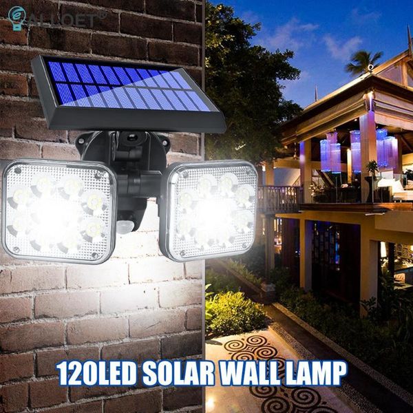 

outdoor wall lamps folding deform lamp rotatable sensor solar panel decorative light 120/100led waterproof yard
