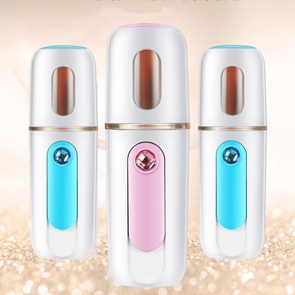

usb rechargeable portable nano mister spray hydrating facial steamer cool mist sprayer face skin moisturizing mini face steamer