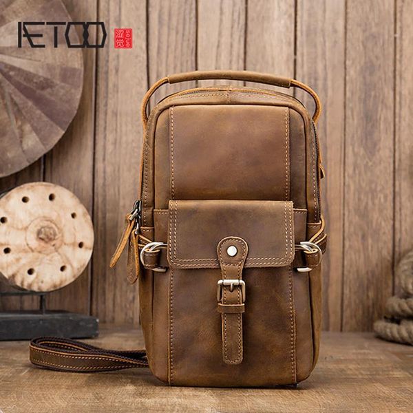 

hbp aetoo crazy horse leather crossbody bag, men's leather casual shoulder bag, men's leather chest bag