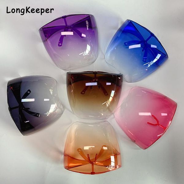 

1pcs women men faceshield sunglasses protective glasses lady goggle safety blocc anti-spray mask male, White;black