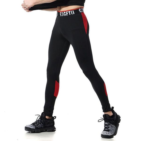 

fitness pants men's stretch quick-drying tight trousers training outdoor foot pants sports running leggings sport joggers men, Black;blue