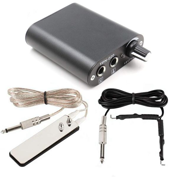 

professional mini tattoo power supply with tattoo foot pedal switch clip cord kit for tattoo machine gun supplies