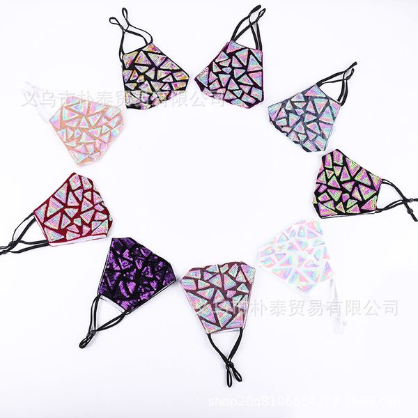 

hanging ear mask women's sunscreen trend sequin lattice