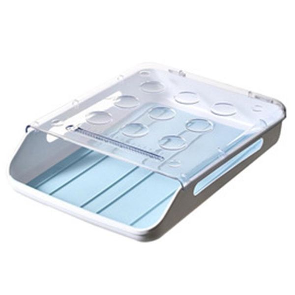 

auto roll transparent egg tray storage box dispenser holder egg skelter