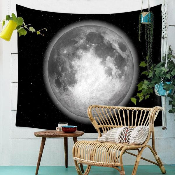 

tapestries round moon tapestry cloth wall hanging beach towel printed home decor yoga mat living room decoration