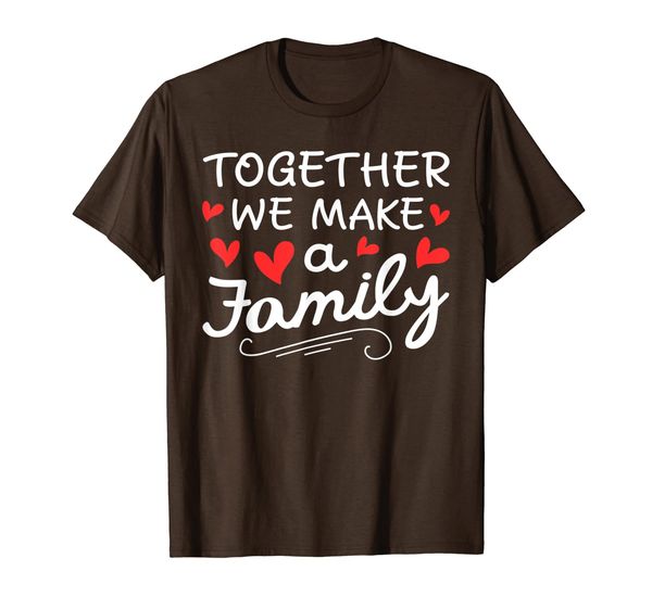 

foster care together we make a family family adoption t-shirt, White;black