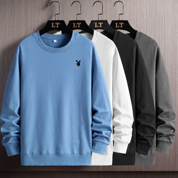 

men's long sleeve sweater spring and autumn 2021 spring t-shirt coat men's bottom coat, Black;yellow